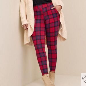 Torrid 00 Kelsey plaid full length pocket leggings - New